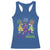 Mardi Gras Dinosaur Racerback Tank Top Dino Mardi Grawr Firework