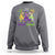 Mardi Gras Dinosaur Sweatshirt T-Rex Dino Mardi Grawr Firework