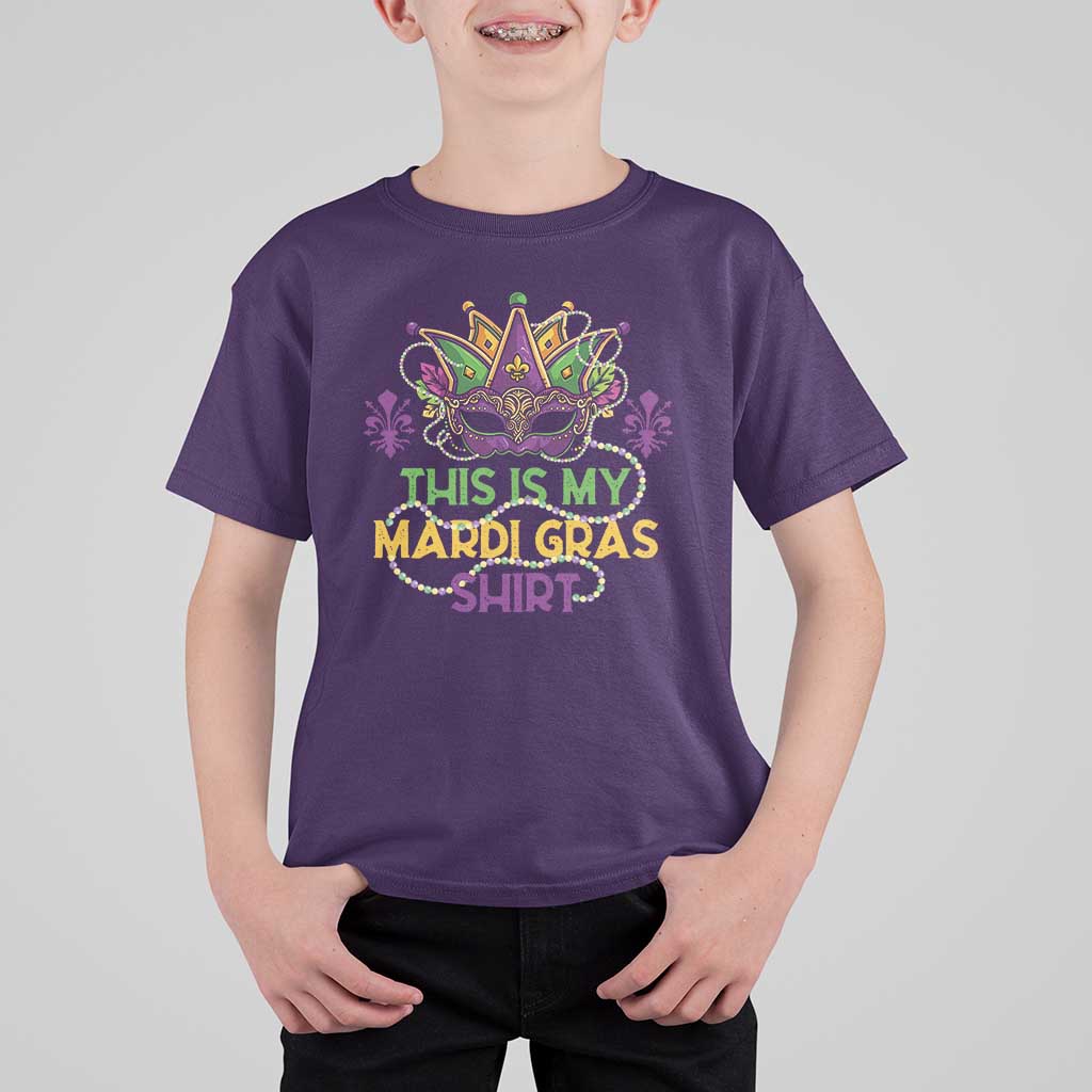 This Is My Mardi Gras Shirt T Shirt For Kid Funny Outfit Party Mask Costume