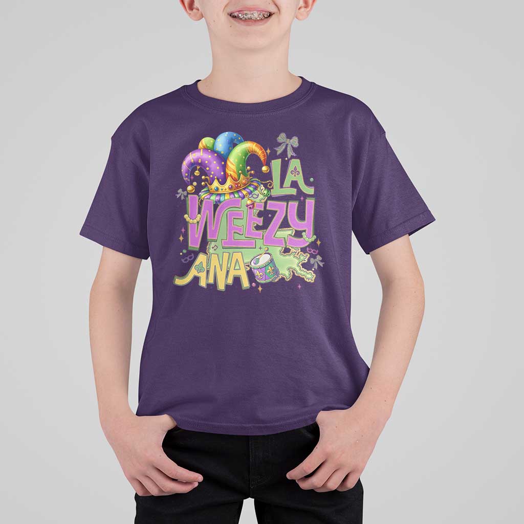 Funny Mardi Gras T Shirt For Kid La Weezy Ana