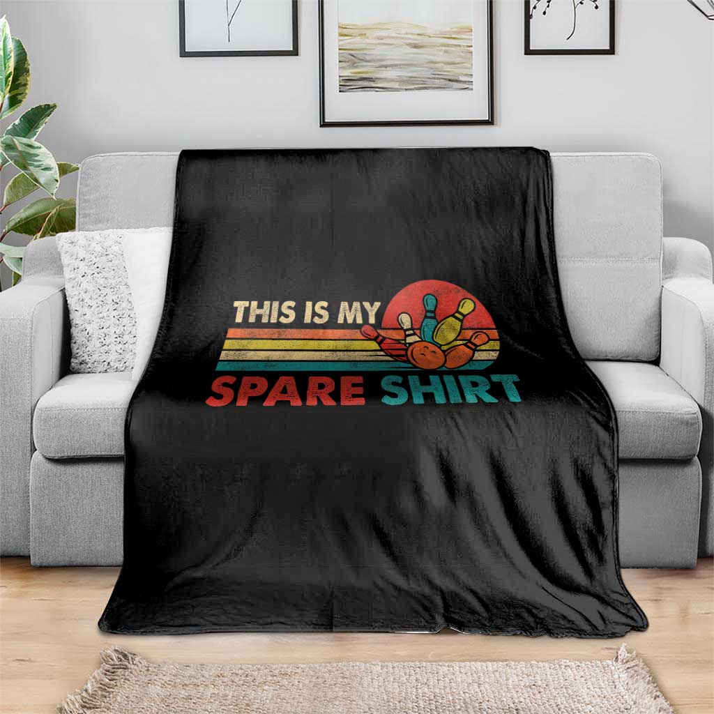 This Is My Spare Bowling Throw Blanket Bowler Funny Team