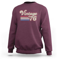 Vintage 50th Birthday Sweatshirt Retro 1976 50 Year Old Stripes