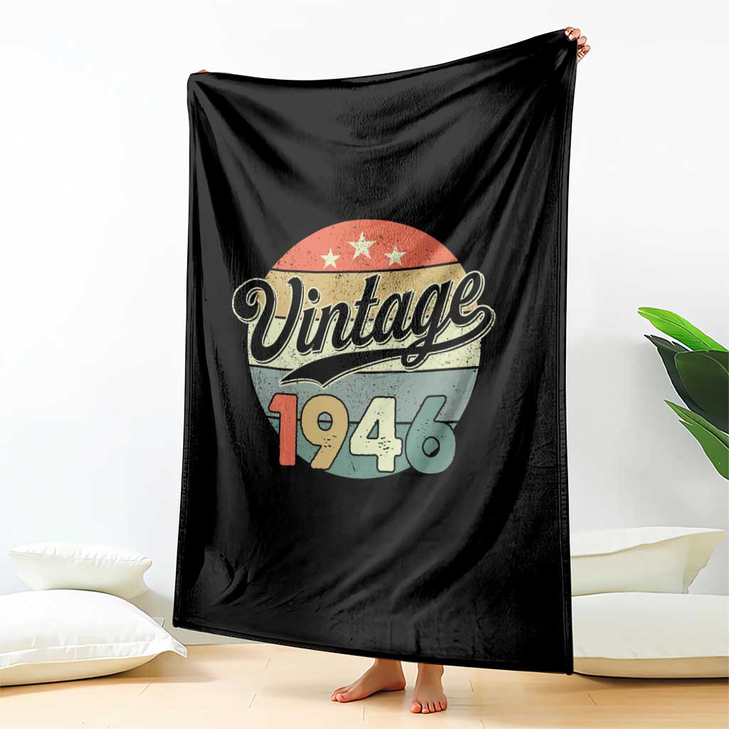 Vintage 1946 Throw Blanket 80 Year Old 80th Birthday Gifts
