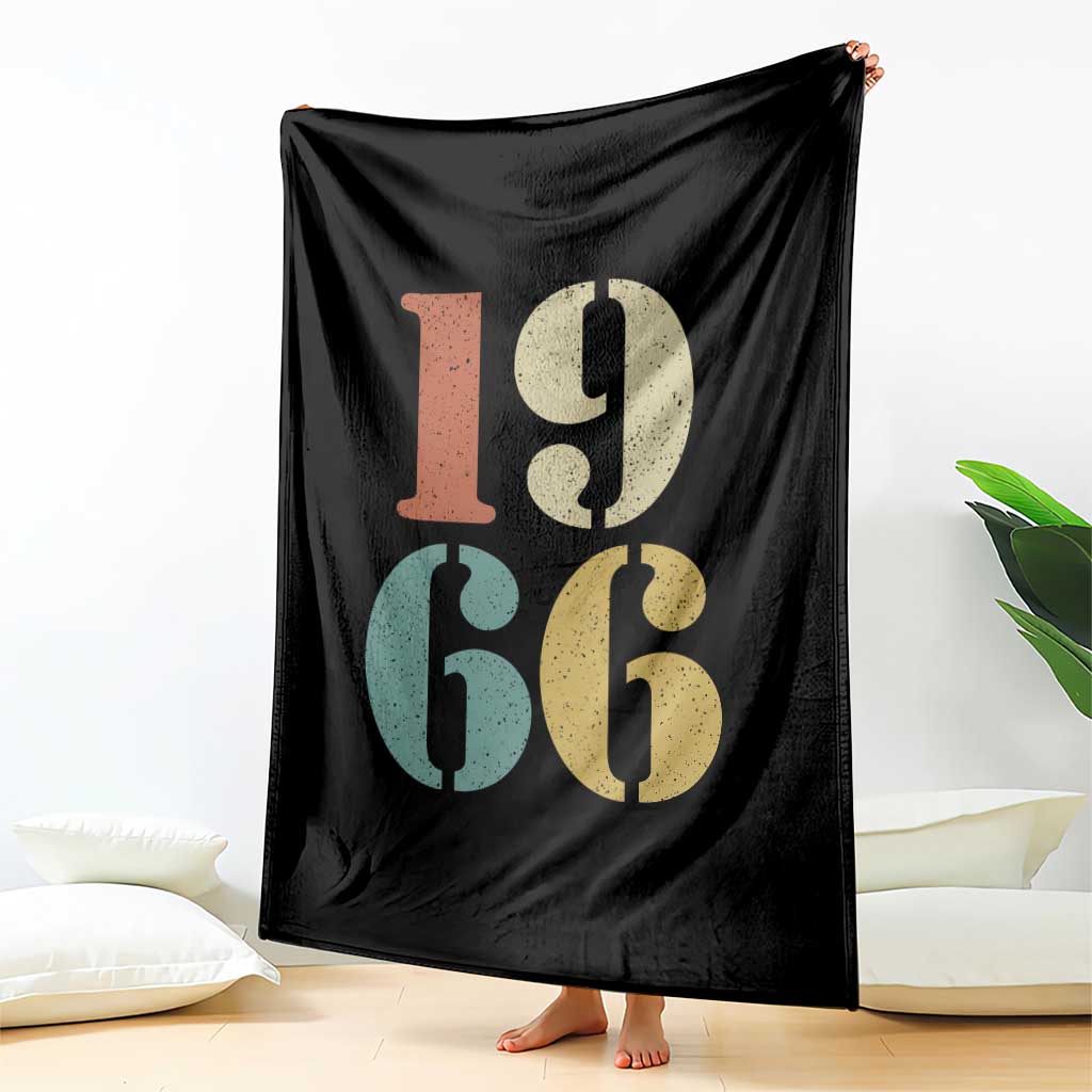 60th Birthday Throw Blanket Classic Retro 1966 60 Year Old Gifts