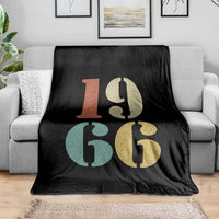 60th Birthday Throw Blanket Classic Retro 1966 60 Year Old Gifts