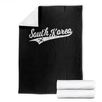 South Korea Throw Blanket Retro Script Sport Korean Flag