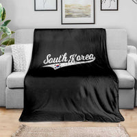 South Korea Throw Blanket Retro Script Sport Korean Flag
