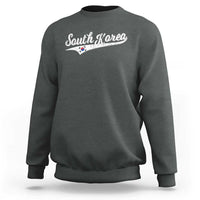 South Korea Sweatshirt Retro Script Sport Korean Flag