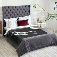 South Korea Soccer Throw Blanket Bicycle Kick Silhouette Korean Flag