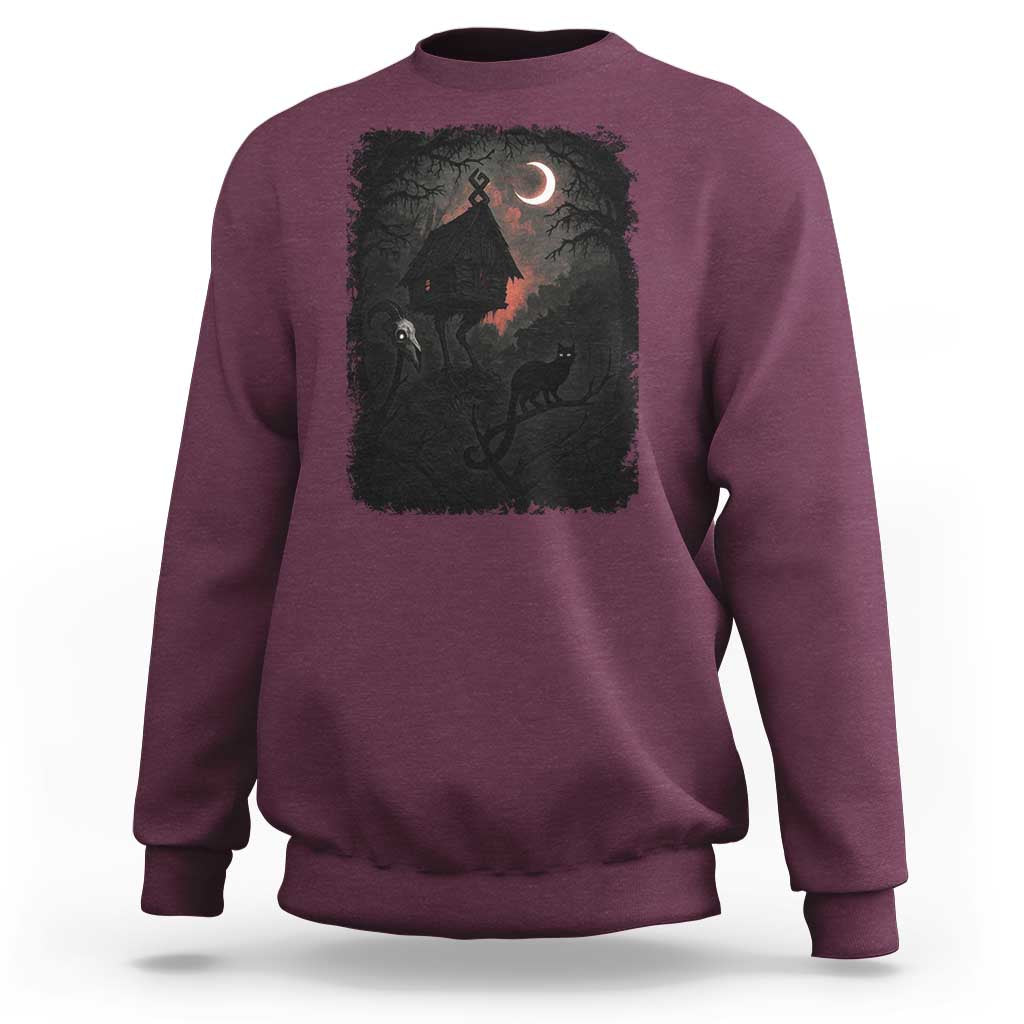 Baba Yaga House Sweatshirt Gothic Slavic Folklore Russia Fairy Tale - Wonder Print Shop