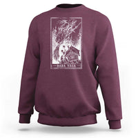 Baba Yaga House Tarot Card Sweatshirt Botanical Slavic Folklore Pagan Witchy - Wonder Print Shop
