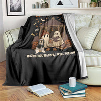 Gilmore Ghouls Halloween Throw Blanket Retro Book Lover Cute Ghost Fall Pumpkin - Wonder Print Shop