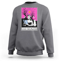 The Reader Tarot Sweatshirt Witch Reading Book Club Occult Cat Mom - Wonder Print Shop