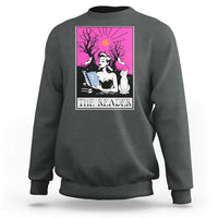 The Reader Tarot Sweatshirt Witch Reading Book Club Occult Cat Mom - Wonder Print Shop