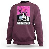 The Reader Tarot Sweatshirt Witch Reading Book Club Occult Cat Mom - Wonder Print Shop