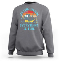 It's Fine I'm Fine Everything Is Fine Funny Cat Sweatshirt Christmas Gift - Wonder Print Shop