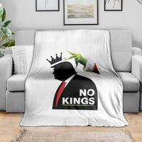 Funny Christmas No Kings in America Throw Blanket - undefined