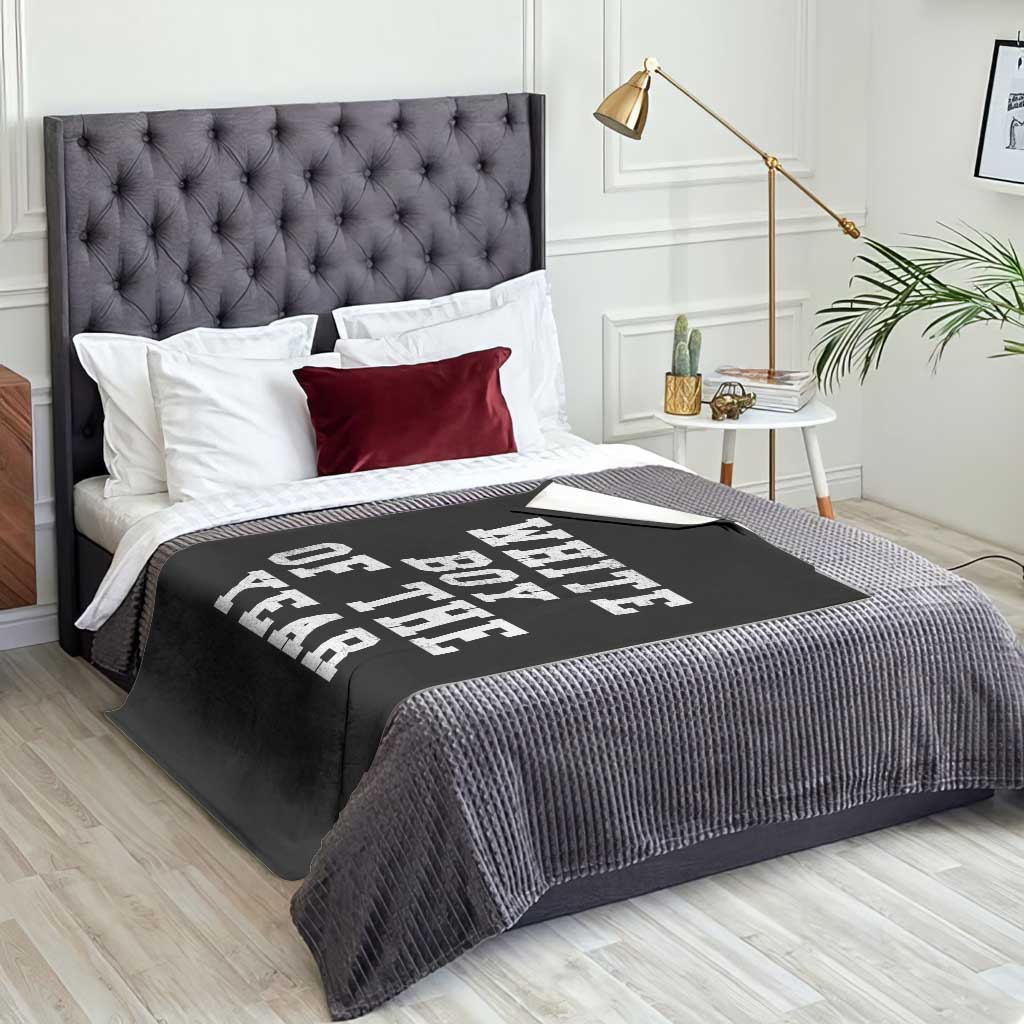 White Boy Of The Year Throw Blanket Funny Gift For Him - Wonder Print Shop