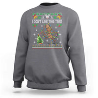 Marcus The Worm Christmas Meme Sweatshirt I Dont Like This Tree Brainrot Funny Ugly Xmas - Wonder Print Shop