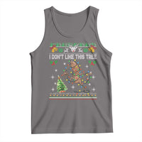 Marcus The Worm Christmas Meme Tank Top I Dont Like This Tree Brainrot Funny Ugly Xmas - Wonder Print Shop