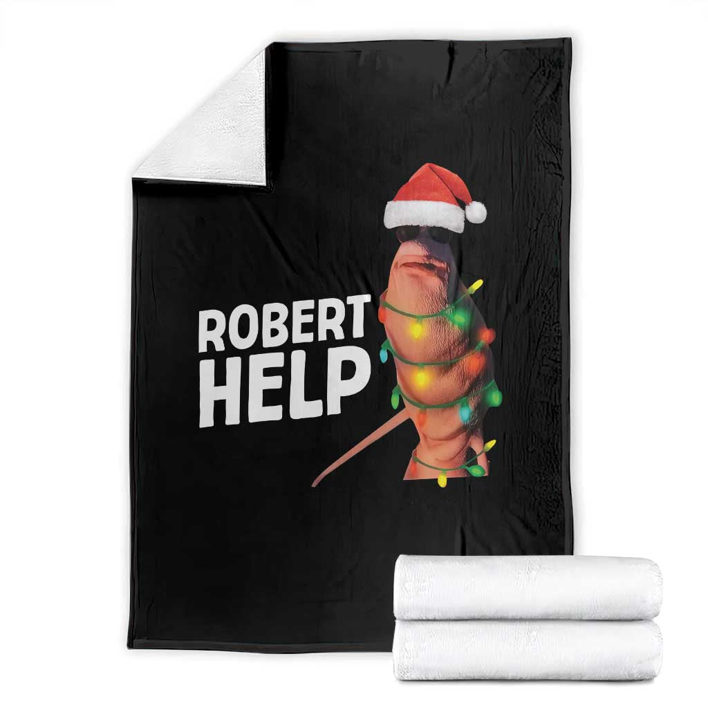 Marcus The Worm Christmas Throw Blanket Robert Help Internet Weirdcore Brainrot Humor - Wonder Print Shop