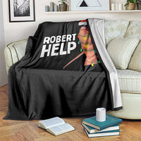 Marcus The Worm Christmas Throw Blanket Robert Help Internet Weirdcore Brainrot Humor - Wonder Print Shop