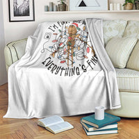 Marcus The Worm Christmas Meme Throw Blanket I'm Fine Everything is Fine - Wonder Print Shop