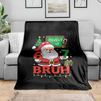 67 Teacher Christmas Throw Blanket Santa Six Seven Meme Math Equation Bruh - Wonder Print Shop