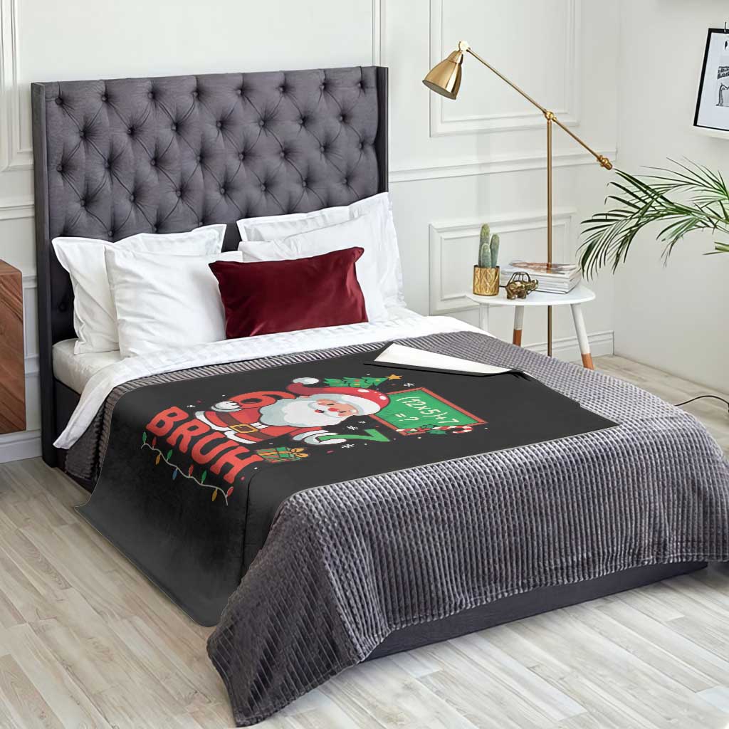 67 Teacher Christmas Throw Blanket Santa Six Seven Meme Math Equation Bruh - Wonder Print Shop