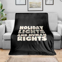 Holiday Lights Human Rights Christmas Throw Blanket - Wonder Print Shop