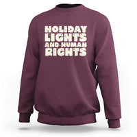 Holiday Lights Human Rights Christmas Sweatshirt - Wonder Print Shop