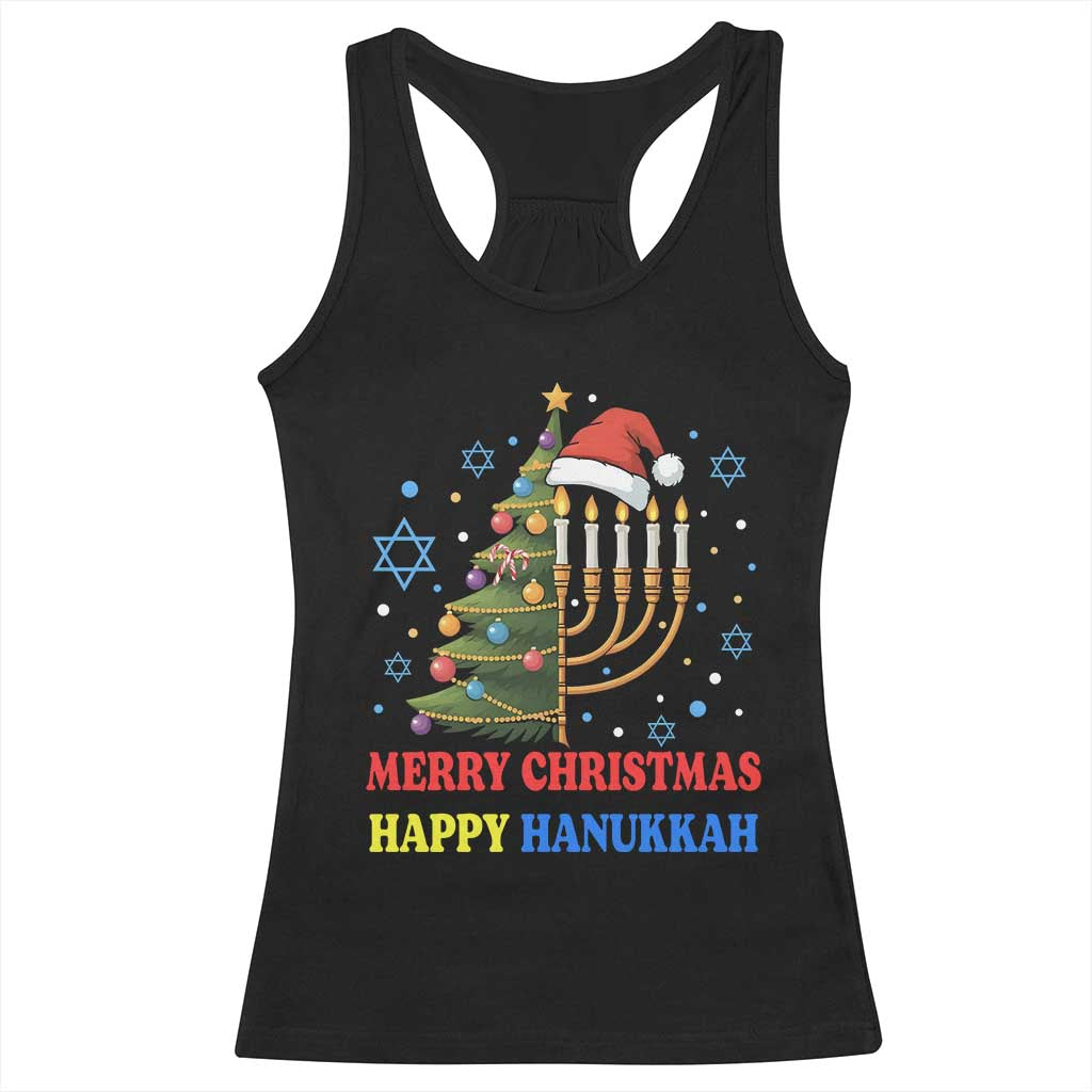 Merry Chrismukkah Happy Christmas Hanukkah Racerback Tank Top