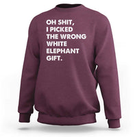 Oh Shit Funny White Elephant Gifts Sweatshirt - Wonder Print Shop