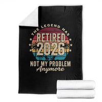 The Legend Has Retired 2026 Throw Blanket Retro Funny Retirement