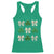 St Patricks Day Lucky Coquette Racerback Tank Top Leopard Shamrocks Bow Irish Gift