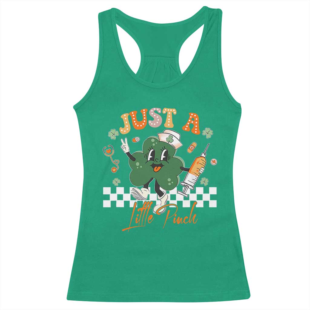 Nurse St Patrick's Racerback Tank Top Just A Little Pinch