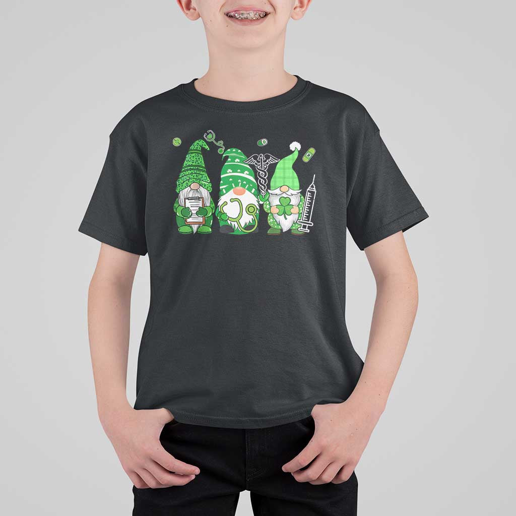 Nurse St Patricks Day T Shirt For Kid Lucky Shamrock Leopard Gnomes Irish Nurses