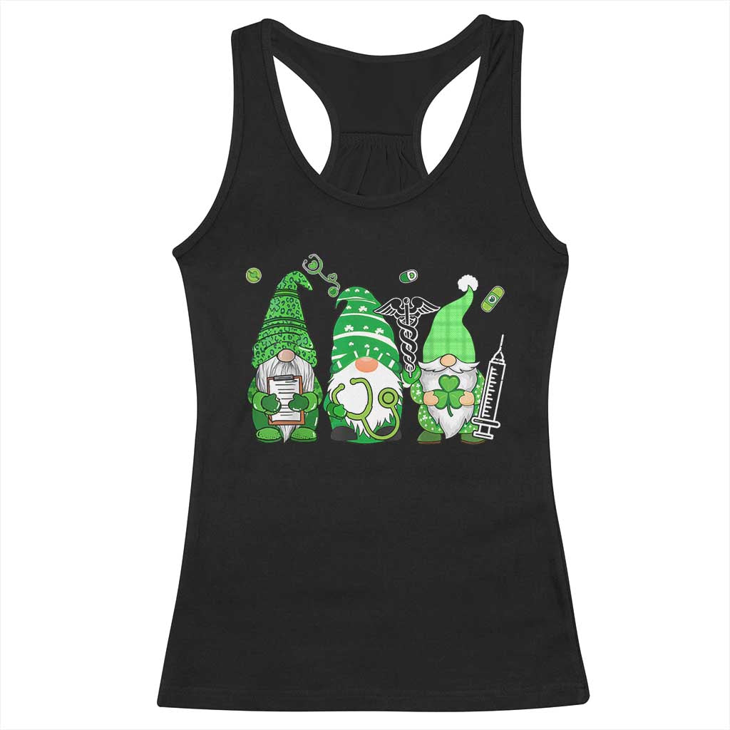 Nurse St Patricks Day Racerback Tank Top Lucky Shamrock Leopard Gnomes Irish Nurses