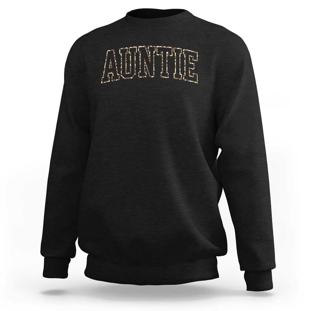 Auntie Sweatshirt Retro Varsity New Aunt Letter Print