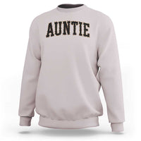 Auntie Sweatshirt Retro Varsity New Aunt Letter Print