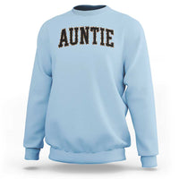 Auntie Sweatshirt Retro Varsity New Aunt Letter Print