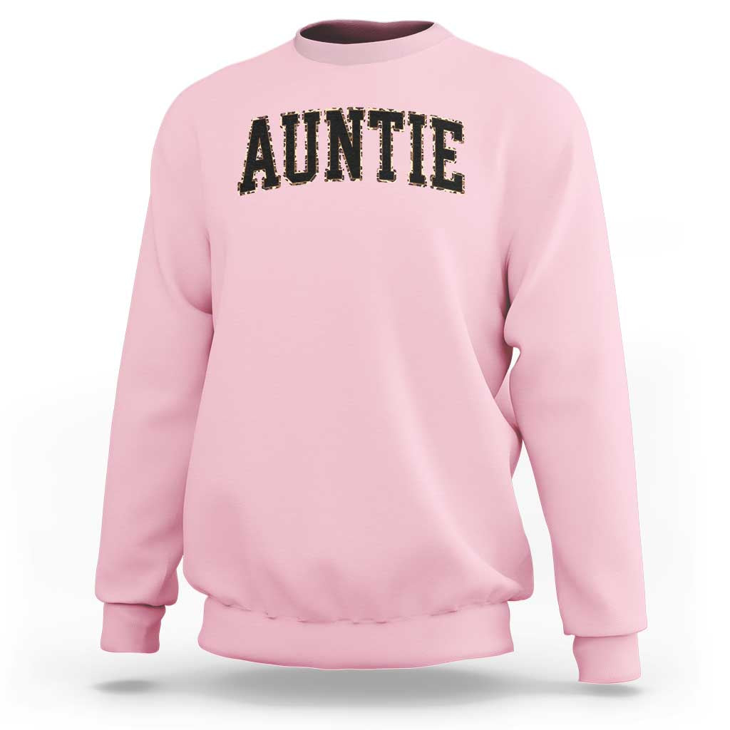 Auntie Sweatshirt Retro Varsity New Aunt Letter Print