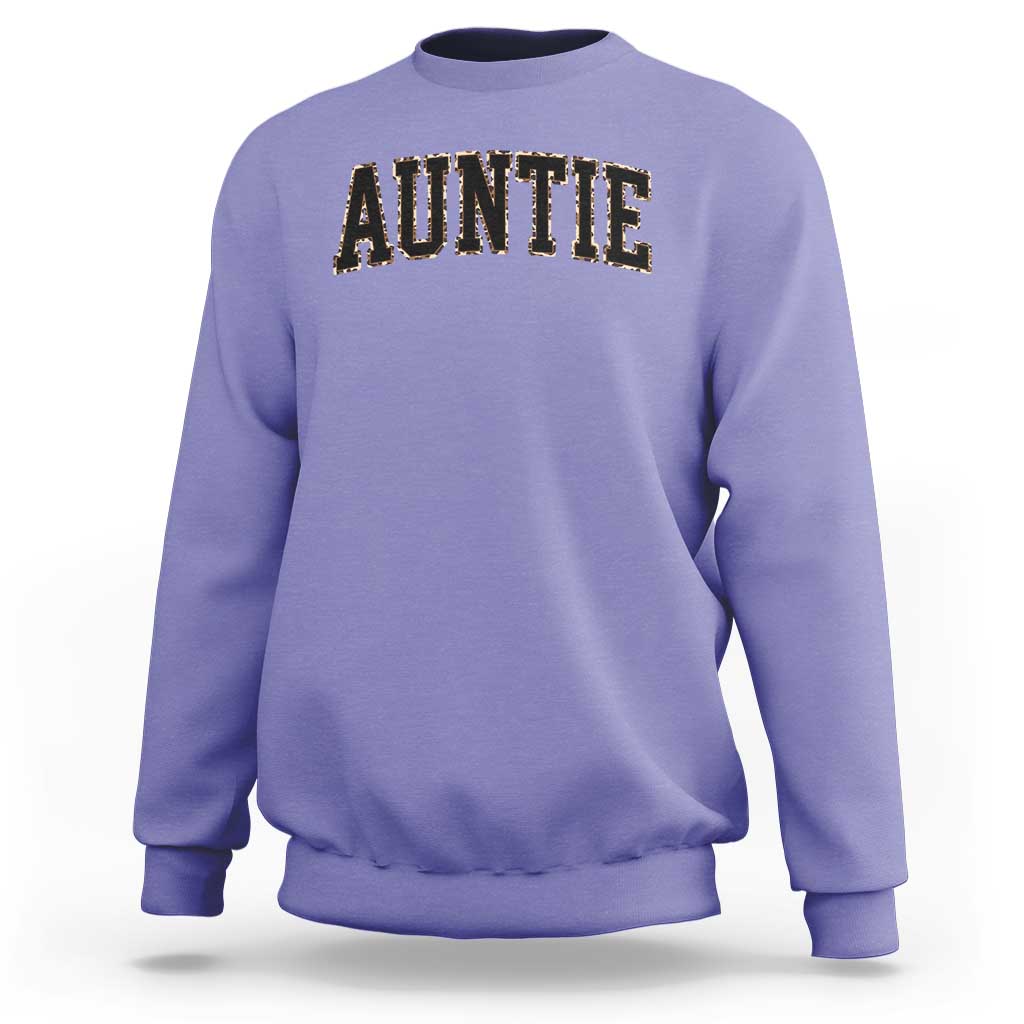 Auntie Sweatshirt Retro Varsity New Aunt Letter Print