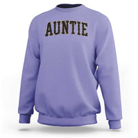 Auntie Sweatshirt Retro Varsity New Aunt Letter Print