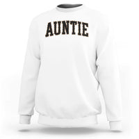 Auntie Sweatshirt Retro Varsity New Aunt Letter Print
