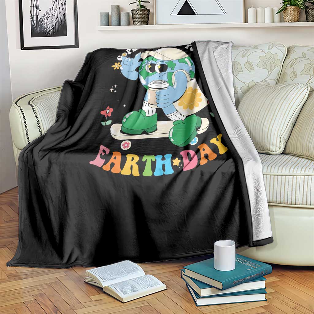 Earth Day Throw Blanket Cute Go Planet Its Your Earthday Groovy