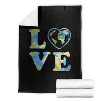 Earth Day Throw Blanket Heart Environmental Nature Recycling Lovers