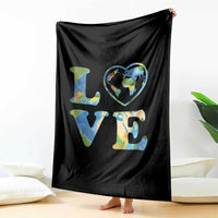 Earth Day Throw Blanket Heart Environmental Nature Recycling Lovers