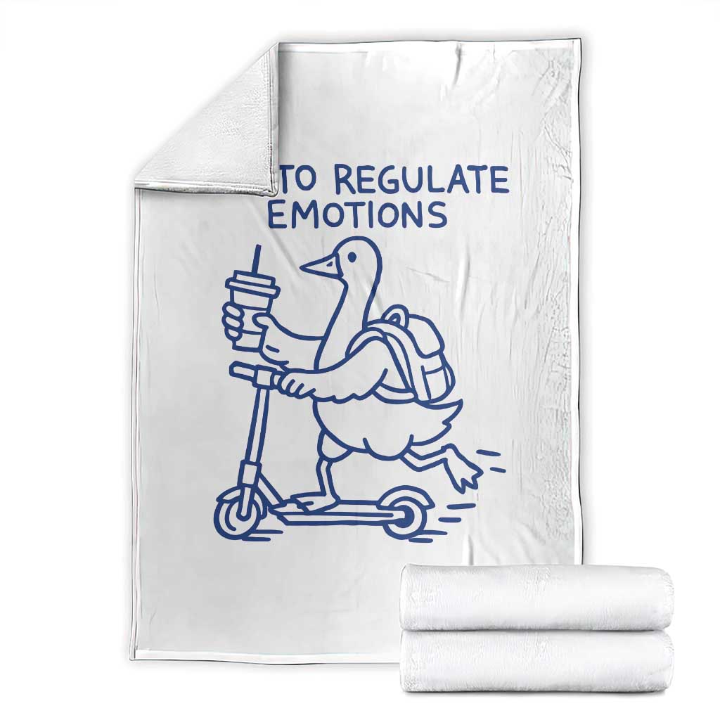 Funny Goose Psychologist Throw Blanket Off To Regulate Emotions Mental Health Counselor
