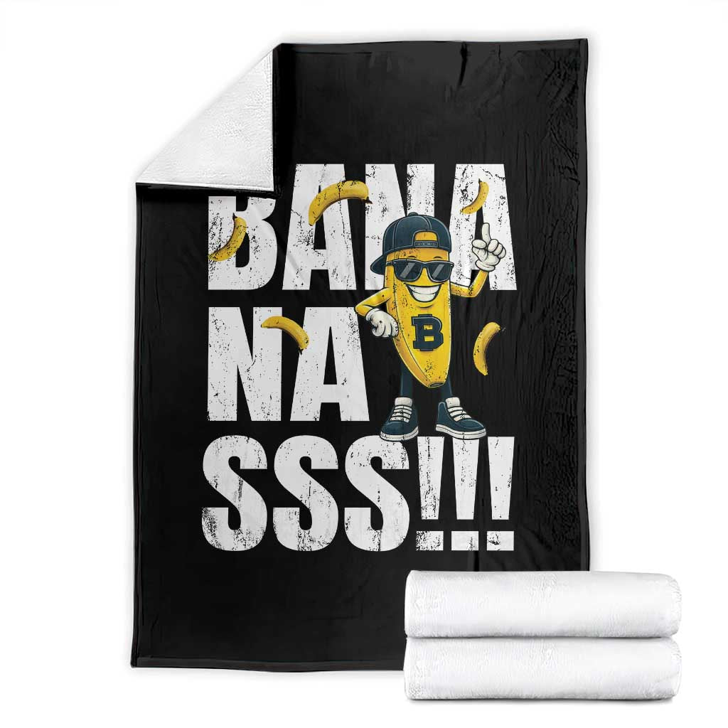 Banana Lovers Throw Blanket Funny Bananas Vintage Style
